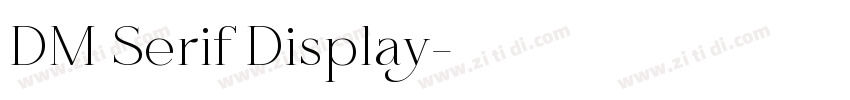 DM Serif Display字体转换